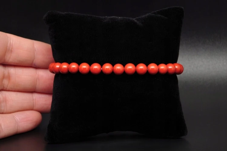 * JASPIS CZERWONY BRANSOLETKA KULKA 7 MM BIŻUTERIA DLA WYJĄTKOWEJ OSOBY *