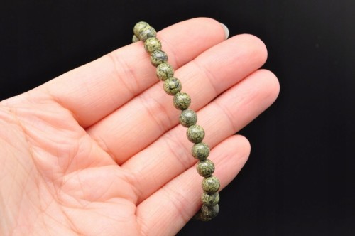 * SERPENTYNIT SERPENTYN BRANSOLETKA KULKA 6,5 MM DOSKONAŁA NA OKAZJE *