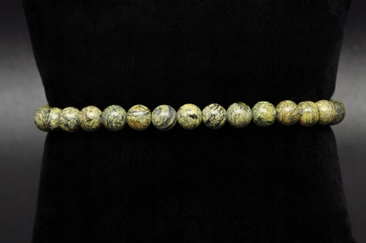 * SERPENTYNIT SERPENTYN BRANSOLETKA KULKA 6,5 MM DOSKONAŁA NA OKAZJE *