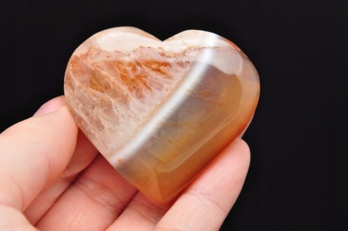 * AGAT KARNEOL CHALCEDON MADAGASKAR SERCE KAMIEŃ PIĘKNY WZÓR NR 1 *