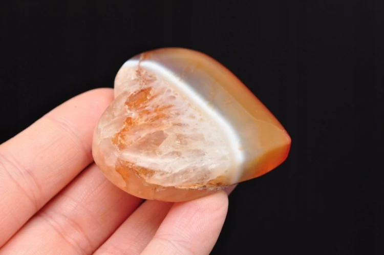 * AGAT KARNEOL CHALCEDON MADAGASKAR SERCE KAMIEŃ PIĘKNY WZÓR NR 1 *