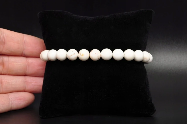 * HOWLIT BRANSOLETKA KULKA 8 MM ŚLICZNY POŁYSK DOBRA JAKOŚĆ *