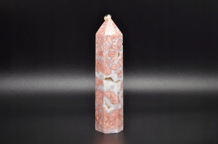 * AGAT MADAGASKAR ŚLICZNY OBELISK WIEŻA NA PREZENT PASTELOWA BARWA NR 5 *