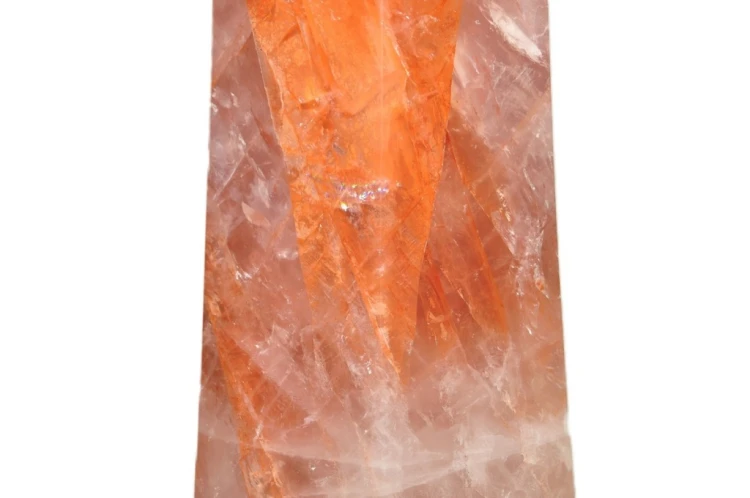 * KWARC Z HEMATYTEM MADAGASKAR OBELISK BARDZO DUŻY MINERAŁ 5,5 KG NR 2 *