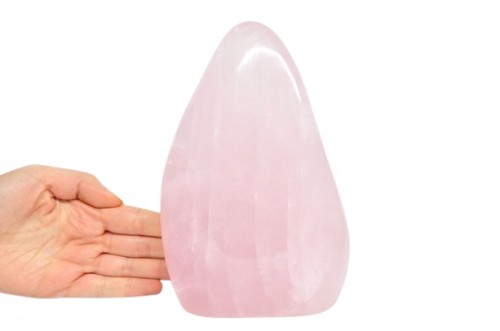 * KWARC RÓŻOWY DELIKATNY RÓŻ STOJĄCY MINERAŁ NATURALNY NA PREZENT NR 3 *