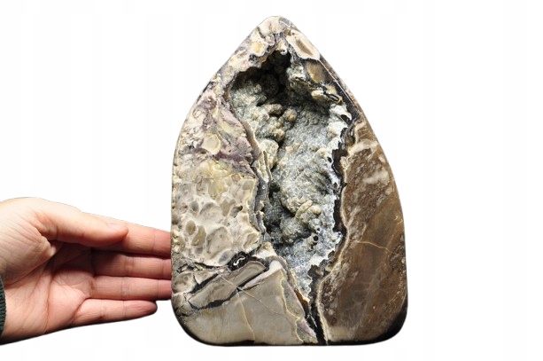 * AGAT CHINY STOJĄCY MINERAŁ NATURALNA GEODA ZJAWISKOWE KRYSZTAŁY NR 1 *