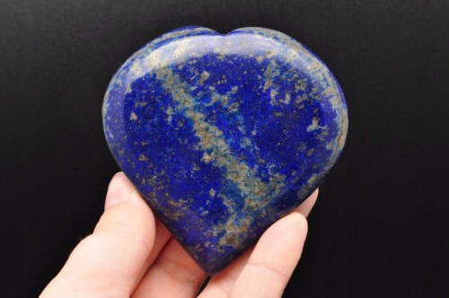 * LAPIS LAZULI PAKISTAN SERCE MOCNA GRANATOWA BARWA ŚLICZNY PIRYT NR H10 *