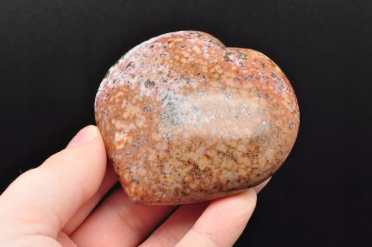 * JASPIS ORBIKULARNY OCEANICZNY SERCE MINERAŁ UNIKATOWY PRZEKRÓJ NR H93 *
