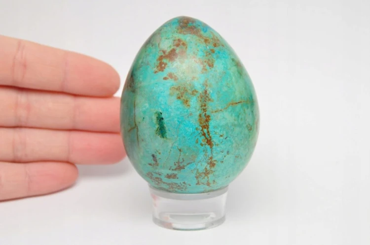 * CHRYZOKOLA PERU JAJKO INTENSYWNY KOLOR OKAZ DLA KOLEKCJONERA NR EGG31 *