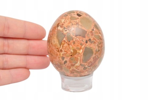 * JASPIS LEOPARDZI PERU PIĘKNE JAJKO INTERESUJĄCY ORYGINALNY WZÓR NR EGG47