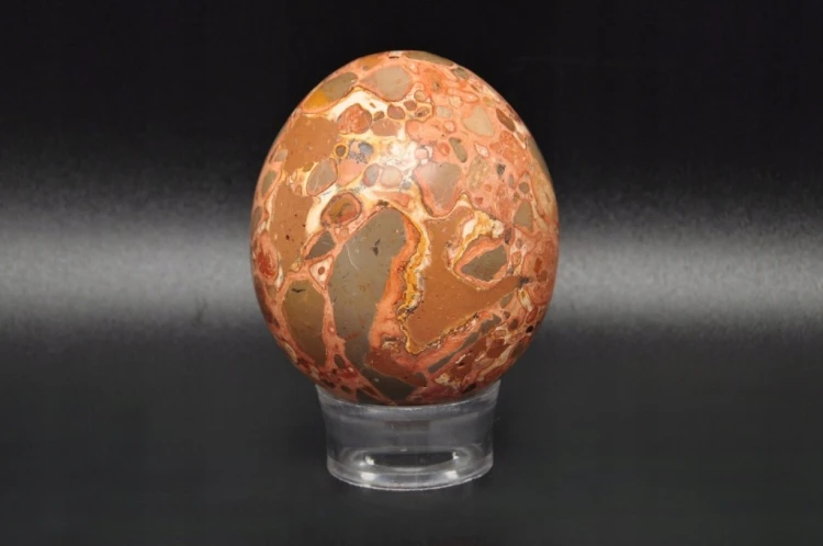 * JASPIS LEOPARDZI PERU PIĘKNE JAJKO INTERESUJĄCY ORYGINALNY WZÓR NR EGG47