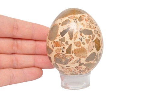 * JASPIS LEOPARDZI PERU NATURALNE JAJKO ZJAWISKOWO WYPOLEROWANE NR EGG58 *