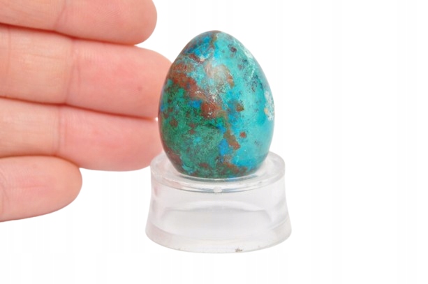 * CHRYZOKOLA PERU JAJKO INTENSYWNY KOLOR MINERAŁ DO KOLEKCJI NR EGG65 *