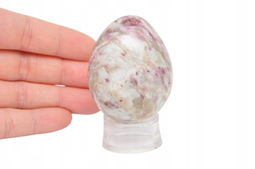* TURMALIN RÓŻOWY RUBELLIT JAJKO POLEROWANY SZLIFOWANY MINERAŁ NR EGG77 *