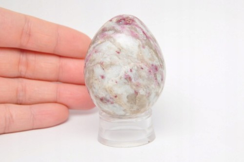 * TURMALIN RÓŻOWY RUBELLIT JAJKO POLEROWANY SZLIFOWANY MINERAŁ NR EGG77 *