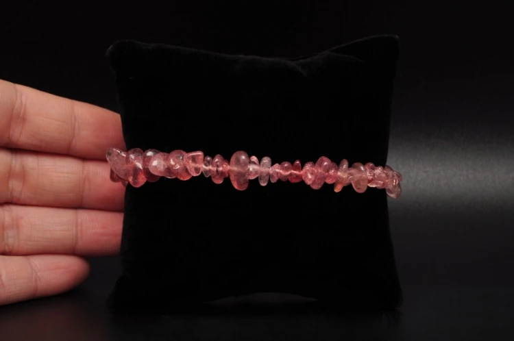 * KWARC TRUSKAWKOWY NATURALNY MINERAŁ BRANSOLETKA NA CO DZIEŃ *