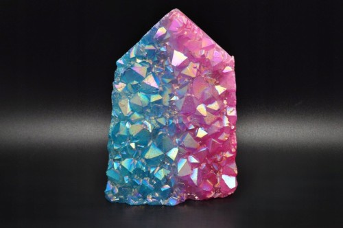 * KWARC RÓŻOWY PINK AURA BLUE AURA BRAZYLIA STOJĄCA SZCZOTKA NR 2 *