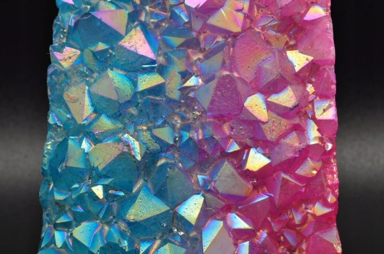 * KWARC RÓŻOWY PINK AURA BLUE AURA BRAZYLIA STOJĄCA SZCZOTKA NR 2 *