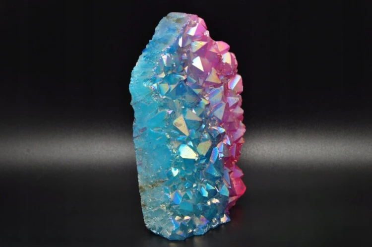 * KWARC RÓŻOWY PINK AURA BLUE AURA BRAZYLIA STOJĄCA SZCZOTKA NR 2 *