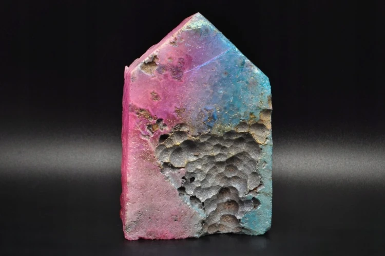 * KWARC RÓŻOWY PINK AURA BLUE AURA BRAZYLIA STOJĄCA SZCZOTKA NR 2 *