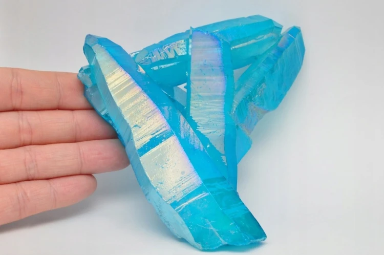 * KWARC NIEBIESKI BLUE AURA BRAZYLIA INTENSYWNY KOLOR OKAZ DO KOLEKCJI NR 1