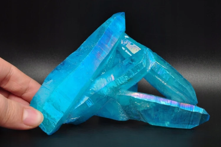 * KWARC NIEBIESKI BLUE AURA BRAZYLIA INTENSYWNY KOLOR OKAZ DO KOLEKCJI NR 1