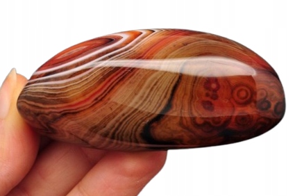 * AGAT SARDONYKS SARDONYX PALM STONE MADAGASKAR NATURALNY KAMIEŃ GAT13 *