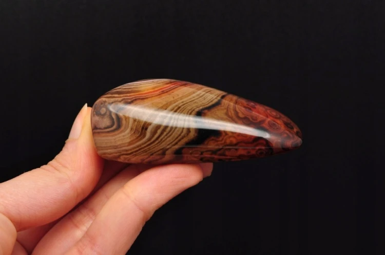 * AGAT SARDONYKS SARDONYX PALM STONE MADAGASKAR NATURALNY KAMIEŃ GAT13 *
