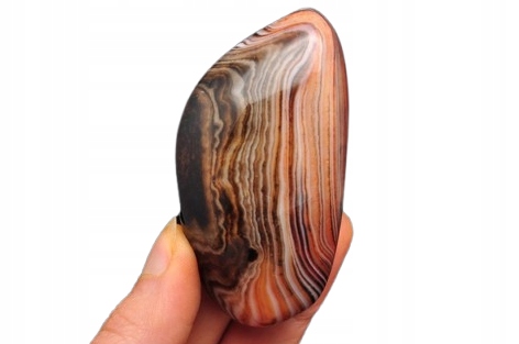 * AGAT SARDONYKS SARDONYX PALM STONE MADAGASKAR INTERESUJĄCY OKAZ GAT12 *