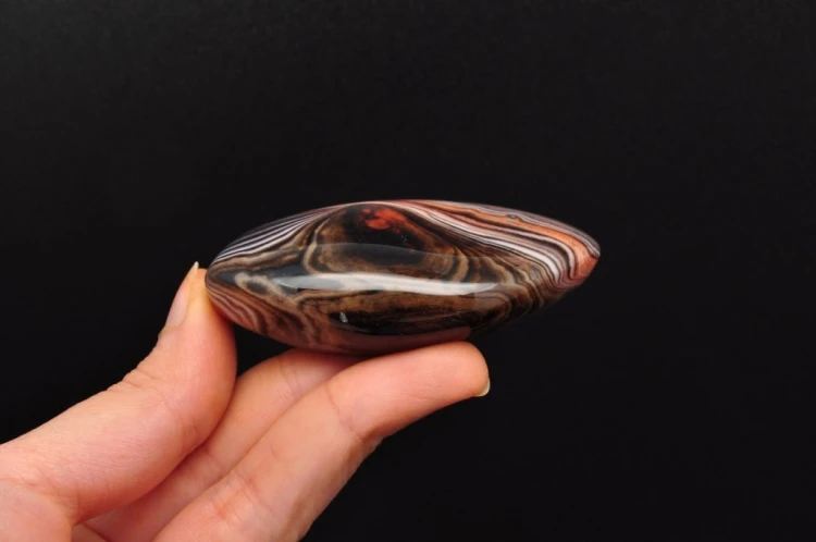 * AGAT SARDONYKS SARDONYX PALM STONE MADAGASKAR INTERESUJĄCY OKAZ GAT12 *