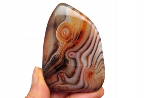 * AGAT SARDONYKS SARDONYX PALM STONE MADAGASKAR ELEGANCKA DEKORACJA GAT09 *