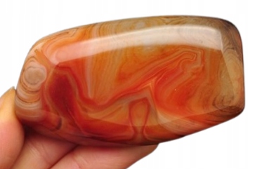 * AGAT SARDONYKS SARDONYX PALM STONE MADAGASKAR CIEKAWY WZÓR GAT08 *