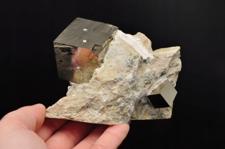 * PIRYT KOSTKA NA SKALE HISZPANIA ZJAWISKOWY MINERAŁ DO KOLEKCJI NR 1 *