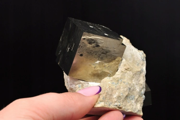 * PIRYT KOSTKA NA SKALE HISZPANIA ZJAWISKOWY MINERAŁ DO KOLEKCJI NR 1 *