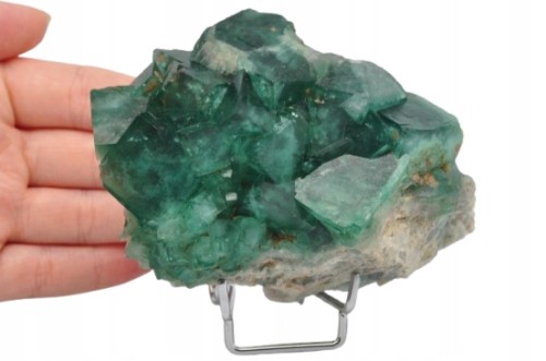 * FLUORYT SZCZOTKA ZIELONA PIĘKNY OKAZ INTENSYWNA BARWA NATURALNY MINERAŁ 4
