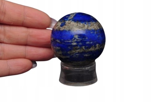 * LAPIS LAZULI AFGANISTAN KULA SZLIFOWANY KAMIEŃ ZŁOTY PIRYT NR 6 *