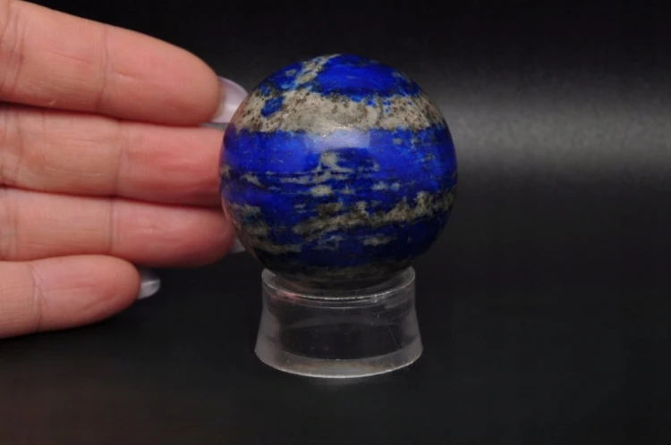 * LAPIS LAZULI AFGANISTAN KULA SZLIFOWANY KAMIEŃ ZŁOTY PIRYT NR 6 *