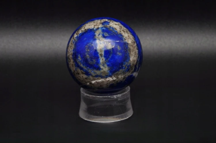 * LAPIS LAZULI AFGANISTAN KULA SZLIFOWANY KAMIEŃ ZŁOTY PIRYT NR 6 *