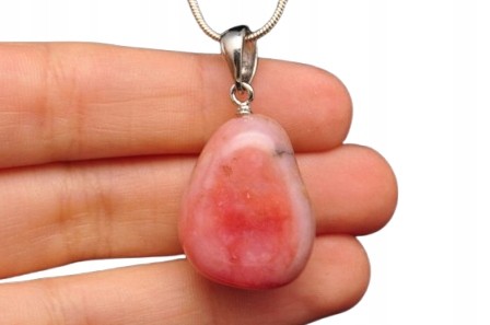 * OPAL RÓŻOWY PERU ZACHWYCAJĄCA ZAWIESZKA DLA WYJĄTKOWEJ OSOBY NR 37 *