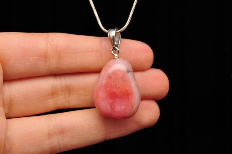 * OPAL RÓŻOWY PERU ZACHWYCAJĄCA ZAWIESZKA DLA WYJĄTKOWEJ OSOBY NR 37 *