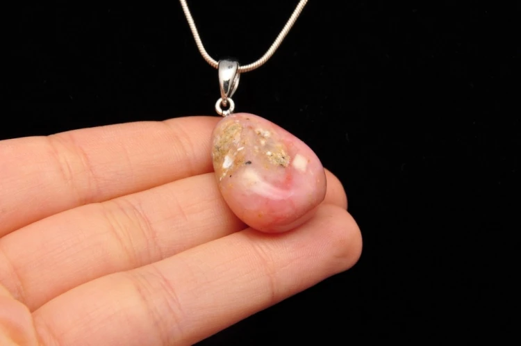 * OPAL RÓŻOWY PERU ZACHWYCAJĄCA ZAWIESZKA DLA WYJĄTKOWEJ OSOBY NR 37 *