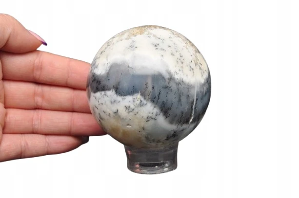 * OPAL DENDRYTYCZNY DENDRYTOWY KULA CIEKAWY PRZEKRÓJ MINERAŁ NR 4 *