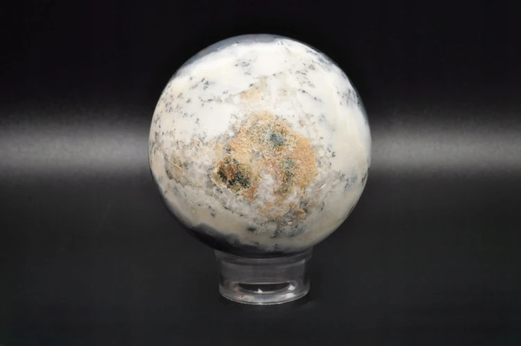 * OPAL DENDRYTYCZNY DENDRYTOWY KULA CIEKAWY PRZEKRÓJ MINERAŁ NR 4 *