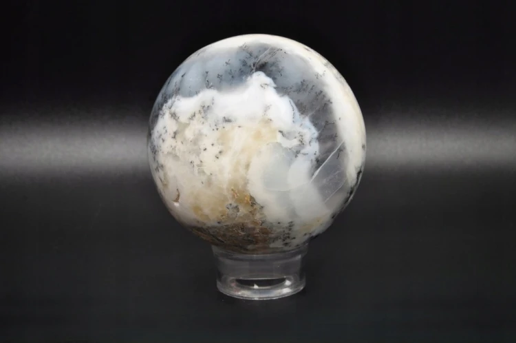 * OPAL DENDRYTYCZNY DENDRYTOWY KULA CIEKAWY PRZEKRÓJ MINERAŁ NR 4 *
