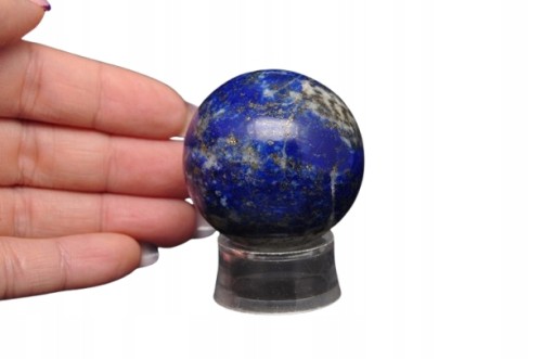 * LAPIS LAZULI AFGANISTAN KULA KAMIEŃ NATURALNY ŚLICZNY BŁYSK NR 9 *