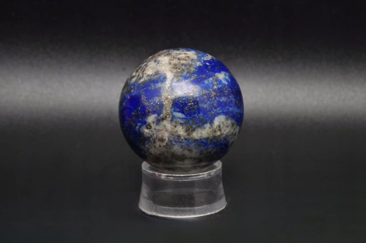 * LAPIS LAZULI AFGANISTAN KULA KAMIEŃ NATURALNY ŚLICZNY BŁYSK NR 9 *
