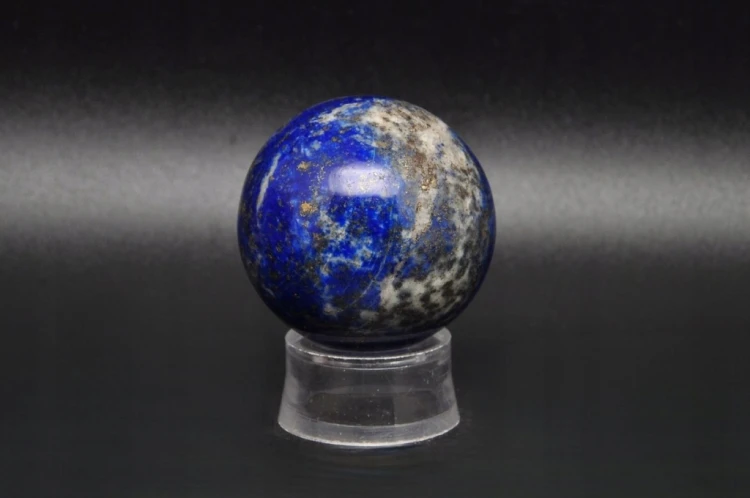 * LAPIS LAZULI AFGANISTAN KULA KAMIEŃ NATURALNY ŚLICZNY BŁYSK NR 9 *