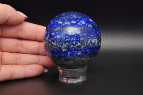 * LAPIS LAZULI AFGANISTAN KULA MINERAŁ GRANATOWA BARWA ZŁOTY PIRYT NR 8 *