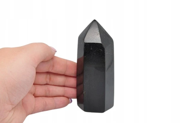 * TURMALIN CZARNY OBELISK WIEŻA NATURALNY MINERAŁ CIEMNA BARWA NR 5 *