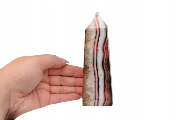 * AGAT SARDONYKS SARDONYX MADAGASKAR ŚLICZNY OBELISK WIEŻA NR 1